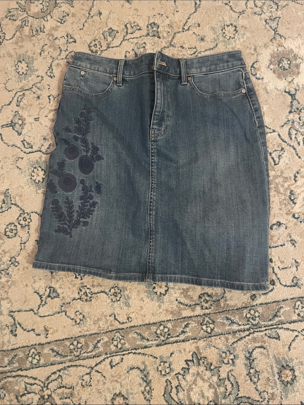 Talbots Blue Denim Skirt